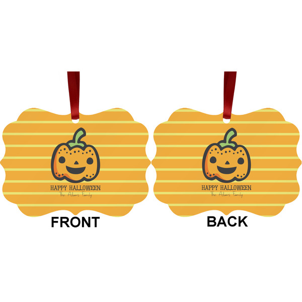 Halloween Pumpkin Metal Benilux Ornament - Front and Back (APPROVAL)