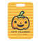 Halloween Pumpkin Metal Luggage Tag - Front Without Strap