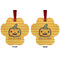 Halloween Pumpkin Metal Paw Ornament - Front and Back
