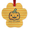 Halloween Pumpkin Metal Paw Ornament - Front