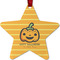 Halloween Pumpkin Metal Star Ornament - Front