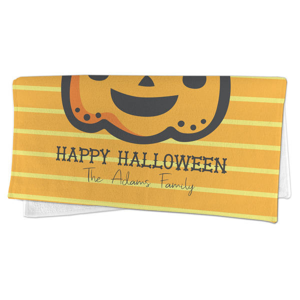 Halloween Pumpkin Microfiber Dish Rag - FOLDED (half)