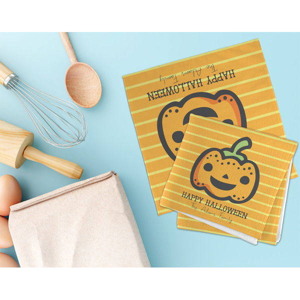 Halloween Pumpkin Microfiber Dish Rag - LIFESTYLE
