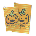 Halloween Pumpkin Microfiber Golf Towel (Personalized)