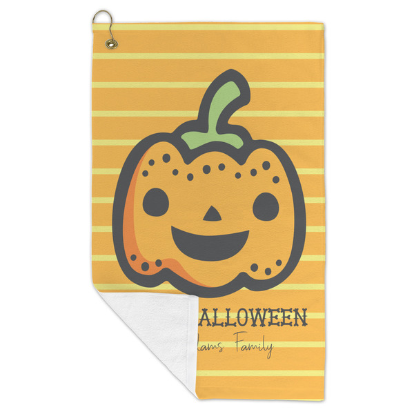 Halloween Pumpkin Microfiber Golf Towels - FOLD