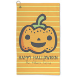 Halloween Pumpkin Microfiber Golf Towel (Personalized)