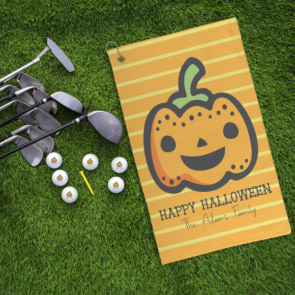 Halloween Pumpkin Microfiber Golf Towels - LIFESTYLE