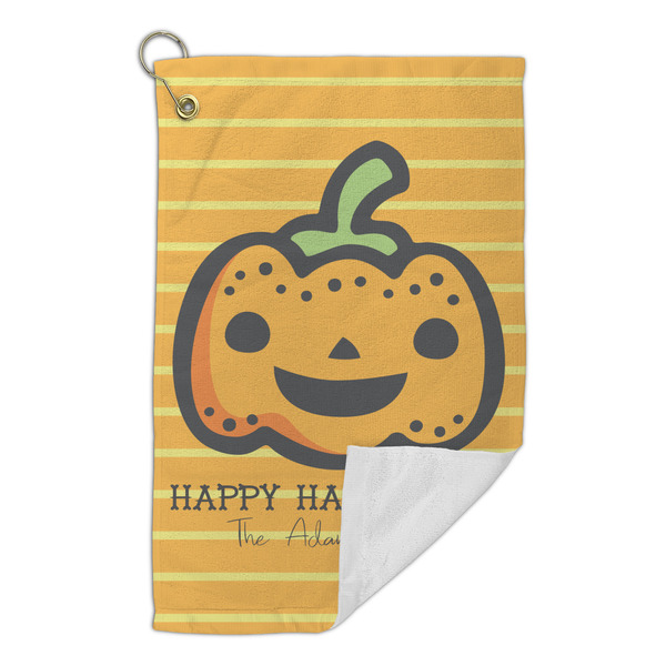 Halloween Pumpkin Microfiber Golf Towels Small - FRONT FOLDED