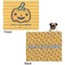 Halloween Pumpkin Microfleece Dog Blanket - Large- Front & Back