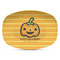 Halloween Pumpkin Plastic Platter - Microwave & Oven Safe Composite Polymer (Personalized)