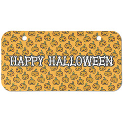 Halloween Pumpkin Mini/Bicycle License Plate (2 Holes) (Personalized)