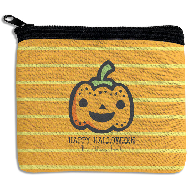 Custom Halloween Pumpkin Rectangular Coin Purse (Personalized)