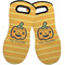Halloween Pumpkin Neoprene Oven Mitts - Set of 2 w/ Name or Text