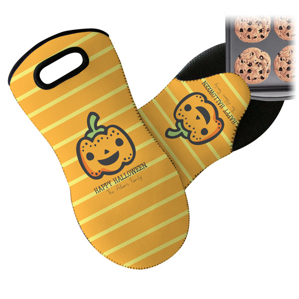 Halloween Pumpkin Neoprene Oven Mitt