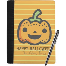 Halloween Pumpkin Notebook Padfolio - Large w/ Name or Text