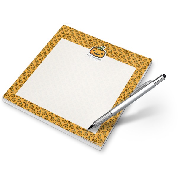 Custom Halloween Pumpkin Notepad (Personalized)