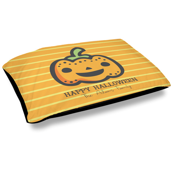 Custom Halloween Pumpkin Dog Bed w/ Name or Text