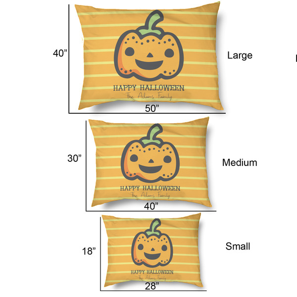 Halloween Pumpkin Outdoor Dog Beds - SIZE CHART