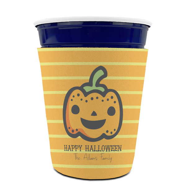 Halloween Pumpkin Party Cup Sleeves - without bottom - FRONT (on cup)