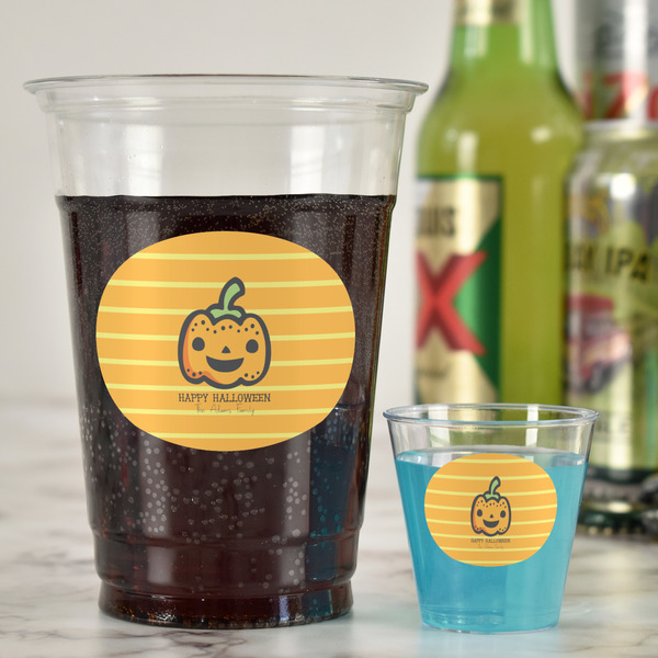 Halloween Pumpkin Party Cups - 16oz - In Context