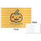 Halloween Pumpkin Disposable Paper Placemat - Front & Back