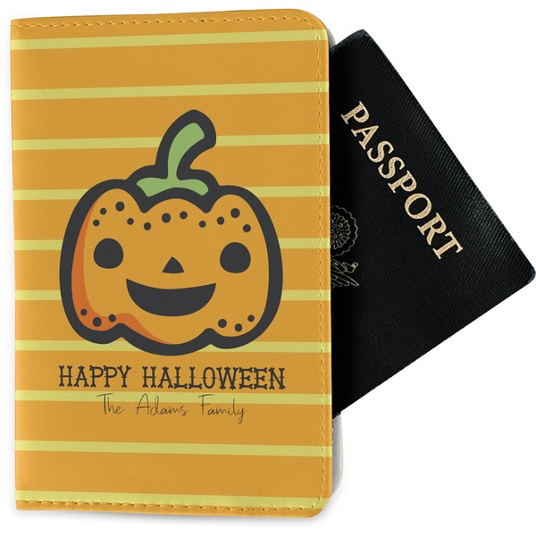Custom Halloween Pumpkin Passport Holder - Fabric (Personalized)