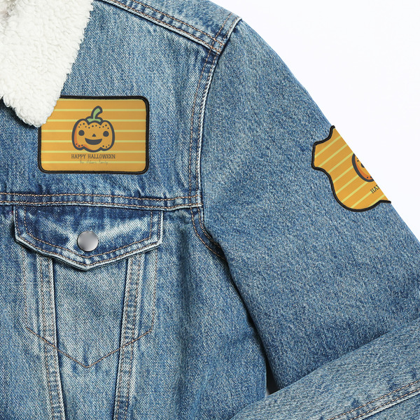 Halloween Pumpkin Patches Lifestyle Jean Jacket Detail
