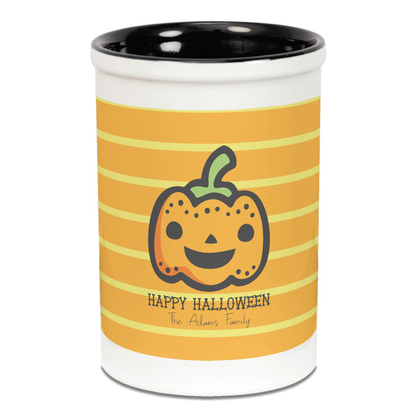 Halloween Pumpkin Pencil Holder - Black