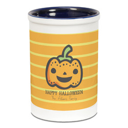 Halloween Pumpkin Ceramic Pencil Holders - Blue