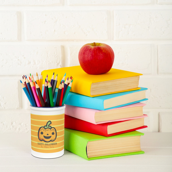 Halloween Pumpkin Pencil Holder - LIFESTYLE pencil