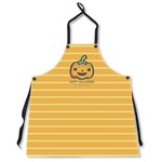 Halloween Pumpkin Apron Without Pockets w/ Name or Text