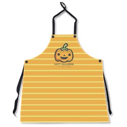 Halloween Pumpkin Apron Without Pockets w/ Name or Text