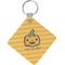 Halloween Pumpkin Diamond Plastic Keychain w/ Name or Text