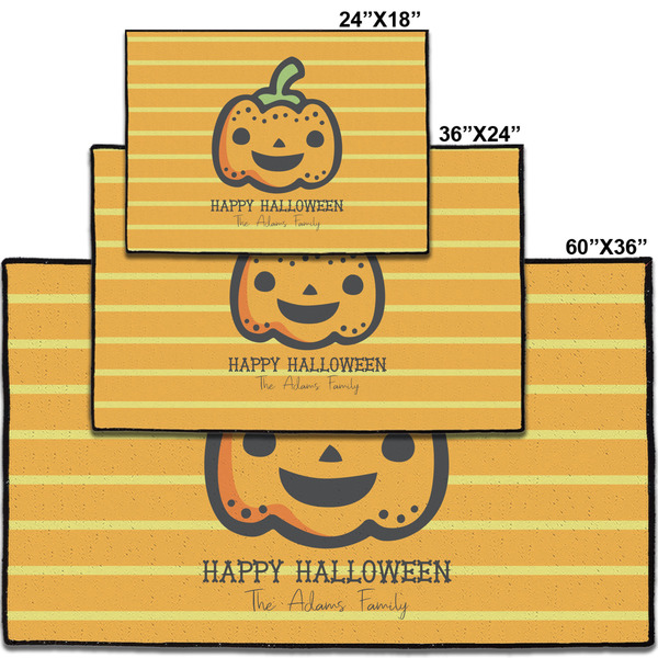 Halloween Pumpkin Personalized Door Mat - Group Parent IMF