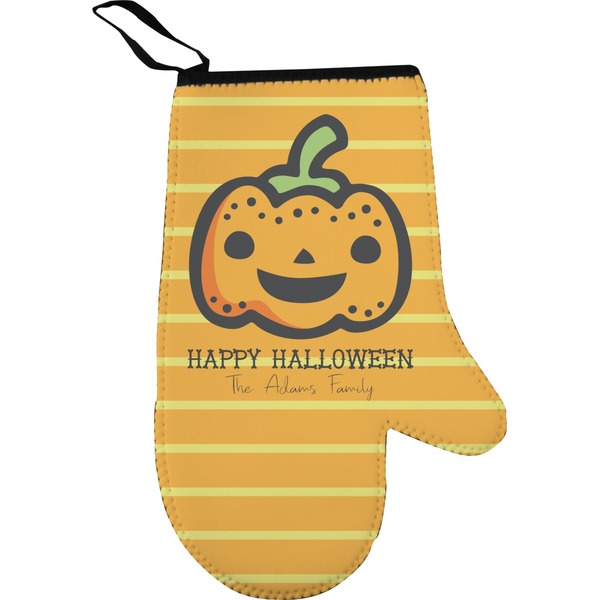 Halloween Pumpkin Personalized Oven Mitt