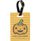 Halloween Pumpkin Plastic Luggage Tag - Rectangular w/ Name or Text