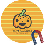 Halloween Pumpkin Round Fridge Magnet (Personalized)