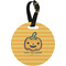 Halloween Pumpkin Personalized Round Luggage Tag