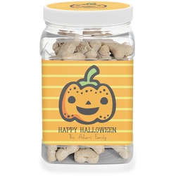 Halloween Pumpkin Dog Treat Jar (Personalized)