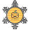Halloween Pumpkin Vintage Snowflake Ornament (Personalized)