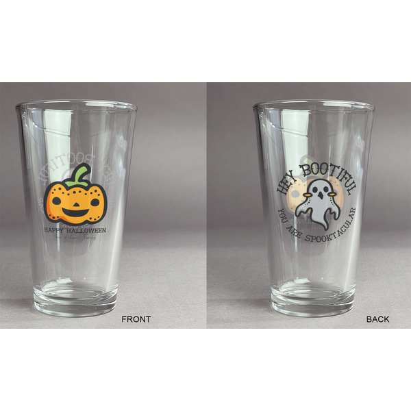 Halloween Pumpkin Pint Glass - Two Content - Approval