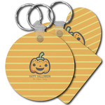 Halloween Pumpkin Plastic Keychain (Personalized)