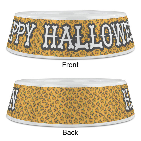 Halloween Pumpkin Plastic Pet Bowls - Large - APPROVAL
