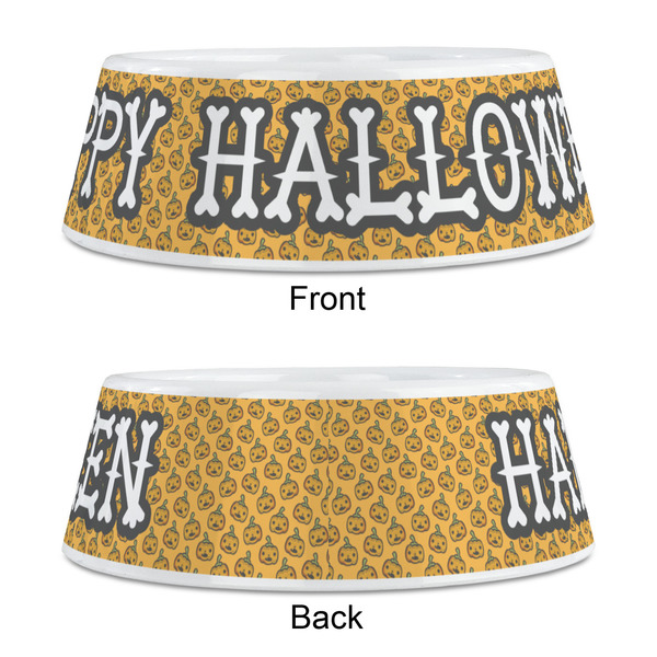 Halloween Pumpkin Plastic Pet Bowls - Medium - APPROVAL