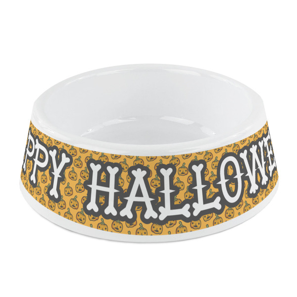 Custom Halloween Pumpkin Plastic Dog Bowl - Small (Personalized)