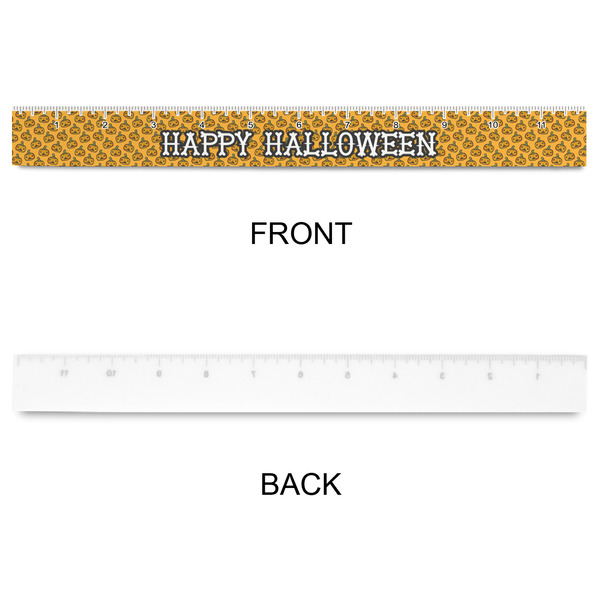 Halloween Pumpkin Plastic Ruler - 12" - APPROVAL