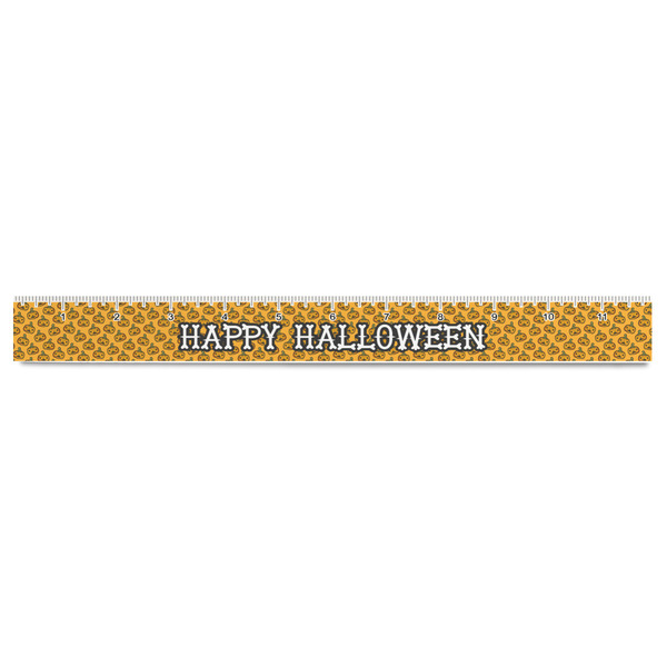 Halloween Pumpkin Plastic Ruler - 12" - FRONT