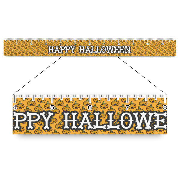 Custom Halloween Pumpkin Plastic Ruler - 12" (Personalized)