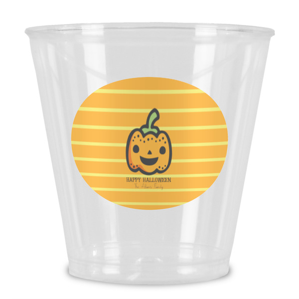 Custom Halloween Pumpkin Plastic Shot Glass (Personalized)