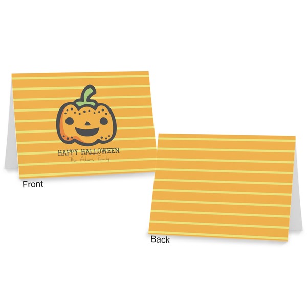 Halloween Pumpkin Postcard - Front and Back